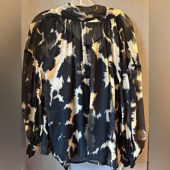 PSOPHIS - Black and beige abstract print top with cami - XS - Picture 2 of 3